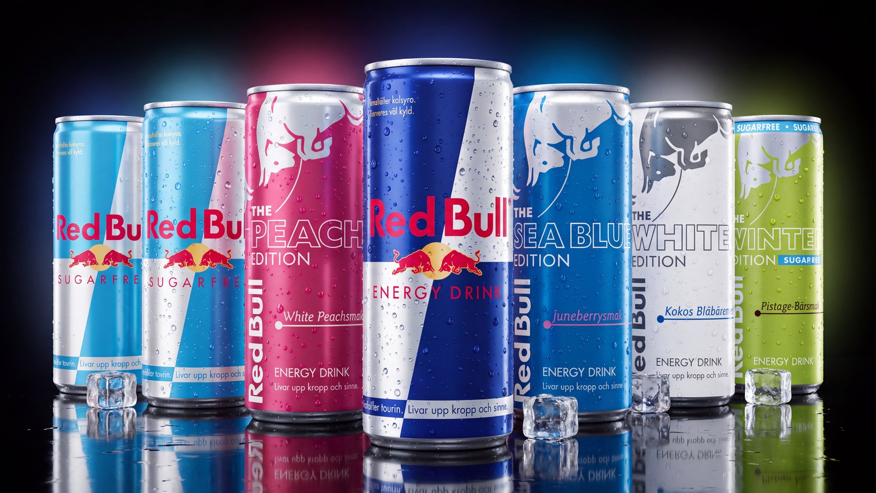 Illustration till Alla Red Bull-smaker i Sverige 2026: 16 varianter och ranking