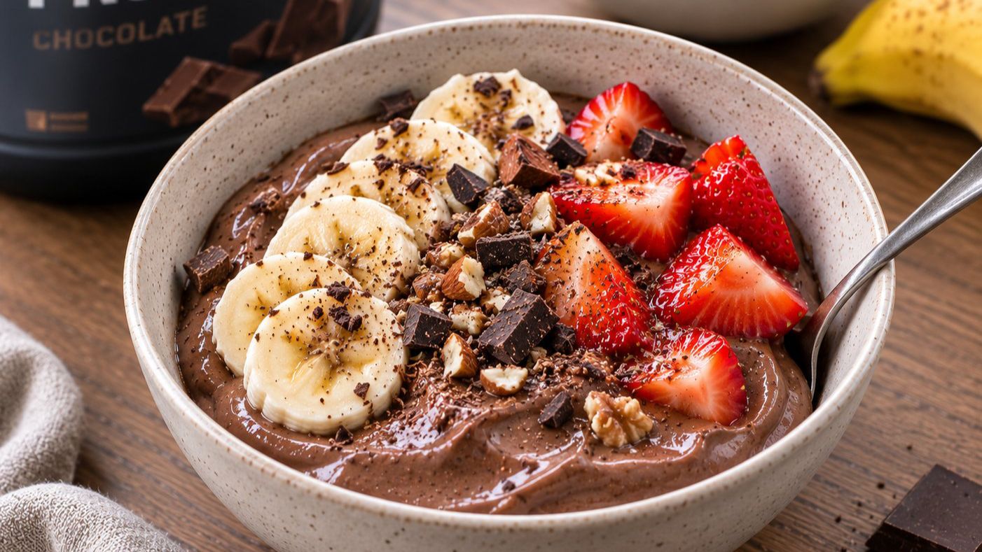 Proteinpudding med choklad och kvarg – färdiglagat recept