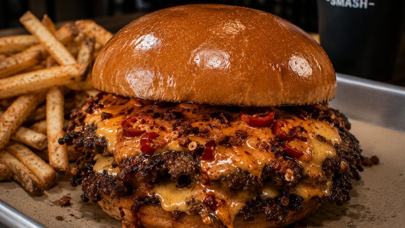 Hamburgare med jalapeño, bacon och chipotlemajonnäs – färdiglagat recept